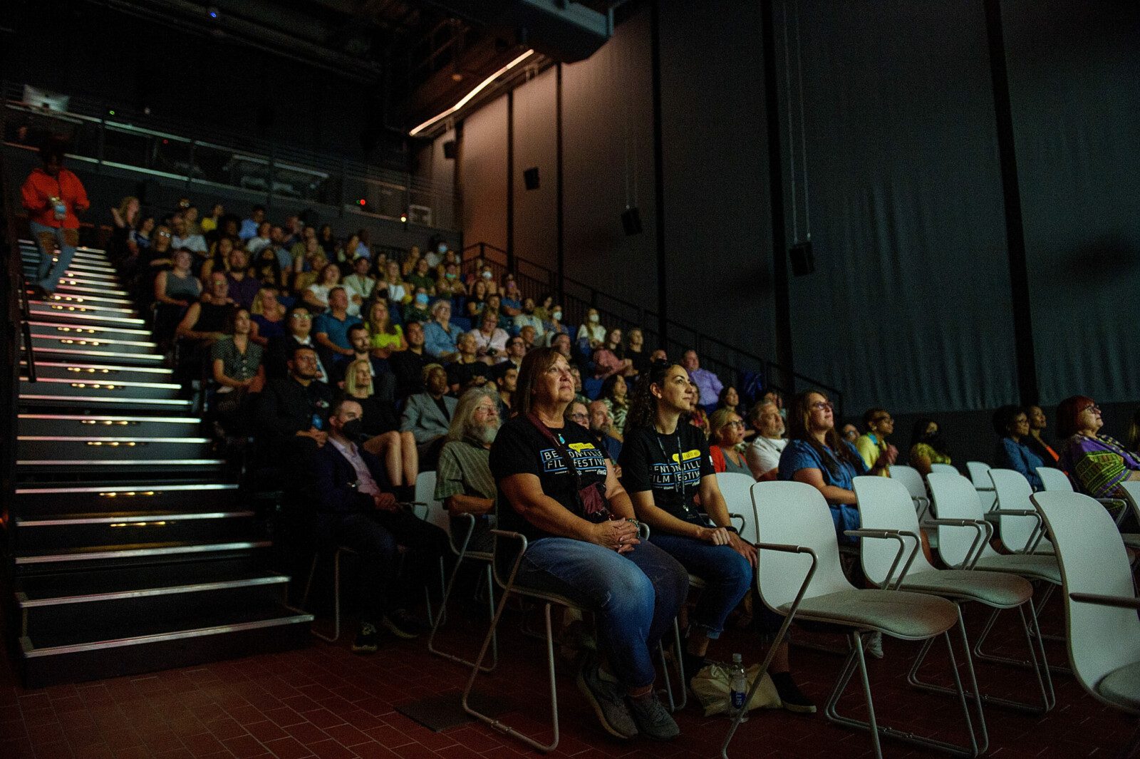 BENTONVILLE, ARKANSAS - JUNE 22: The audience watches "The Seven Faces of Jane" during the Bentonville Film Festival  on June 22, 2022 in Bentonville, Arkansas. (Photo by Justin Ford/Getty Images for Bentonville Film Festival)